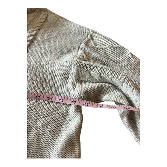Sanctuary Oatmeal Speckled Cable Knit Wide Sleeve Sweater NEW Size 3X - Picture 4 of 10